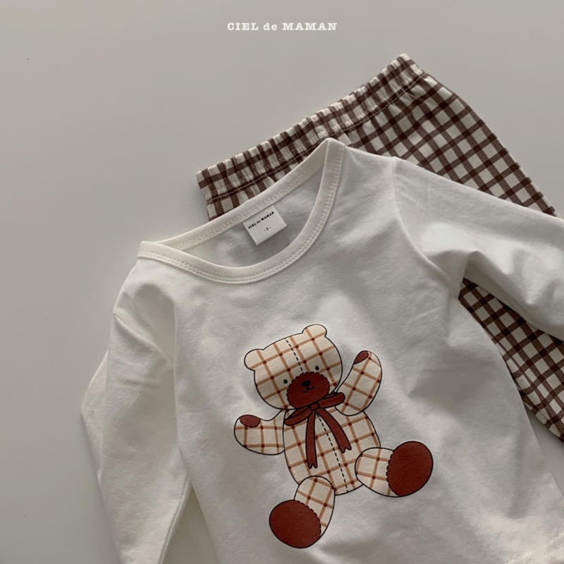 CIEL DE MAMAN - Korean Children Fashion - #Kfashion4kids - Check Bear Easywear - 6