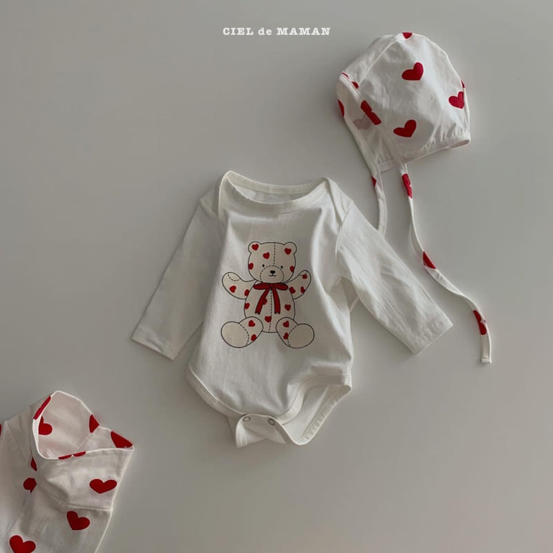 CIEL DE MAMAN - Korean Children Fashion - #Kfashion4kids - Heart Bear Easywear - 3