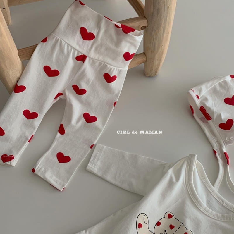 CIEL DE MAMAN - Korean Children Fashion - #Kfashion4kids - Heart Bear Easywear - 8