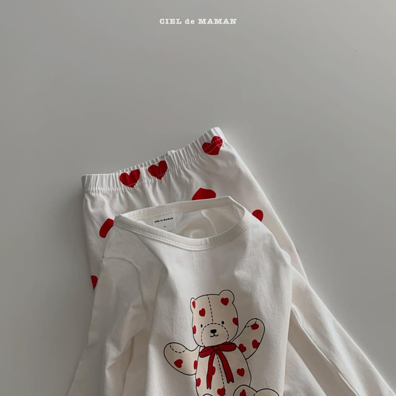 CIEL DE MAMAN - Korean Children Fashion - #Kfashion4kids - Heart Bear Easywear - 9