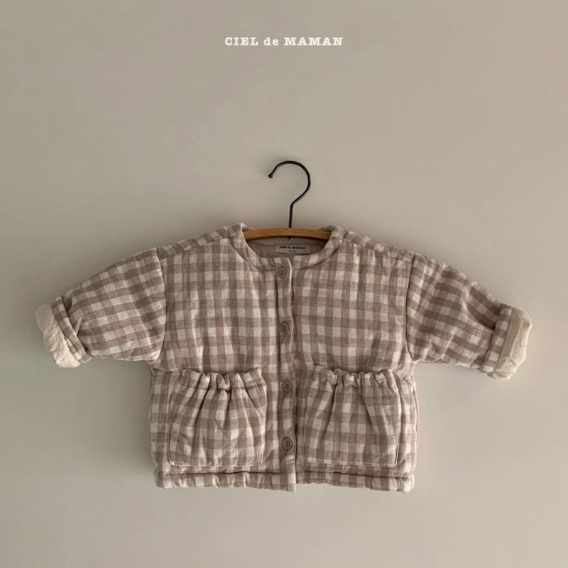 CIEL DE MAMAN - Korean Children Fashion - #Kfashion4kids - Check Bonding Jacket