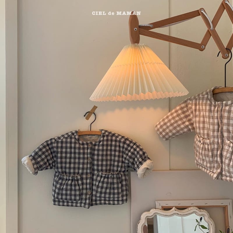 CIEL DE MAMAN - Korean Children Fashion - #Kfashion4kids - Check Bonding Jacket - 12