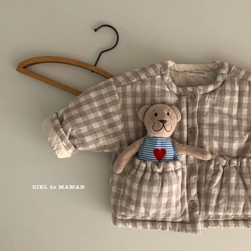 CIEL DE MAMAN - Korean Children Fashion - #Kfashion4kids - Check Bonding Jacket - 2