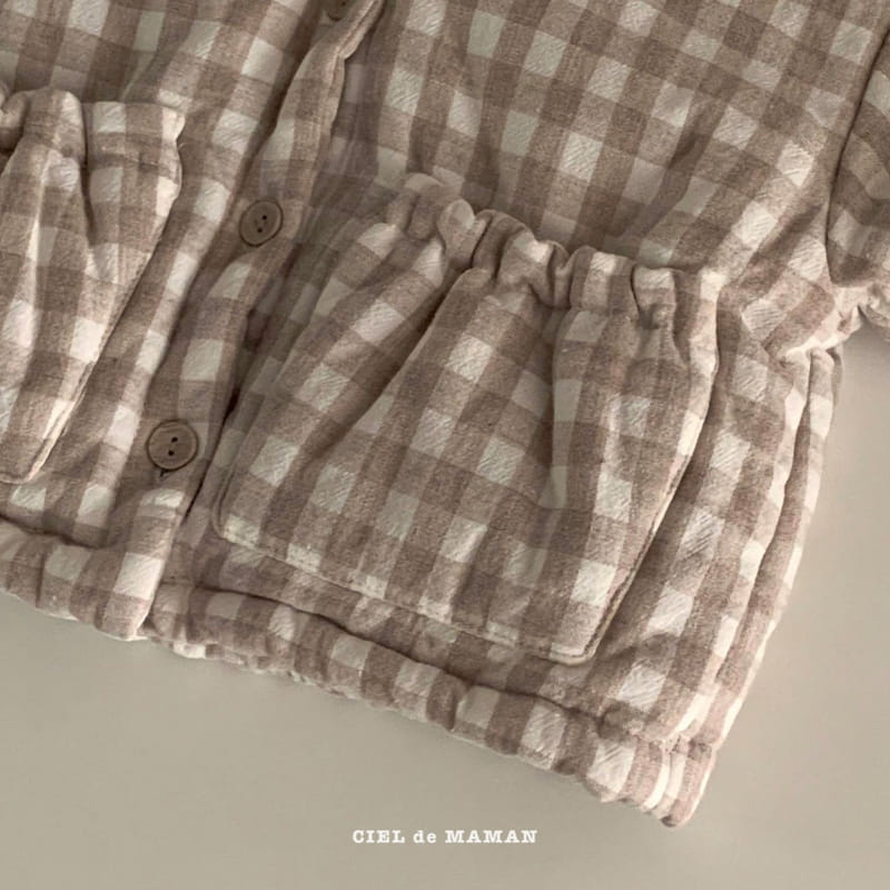 CIEL DE MAMAN - Korean Children Fashion - #Kfashion4kids - Check Bonding Jacket - 3