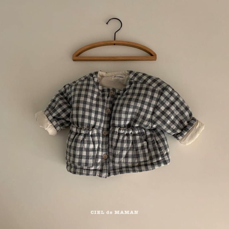 CIEL DE MAMAN - Korean Children Fashion - #Kfashion4kids - Check Bonding Jacket - 5
