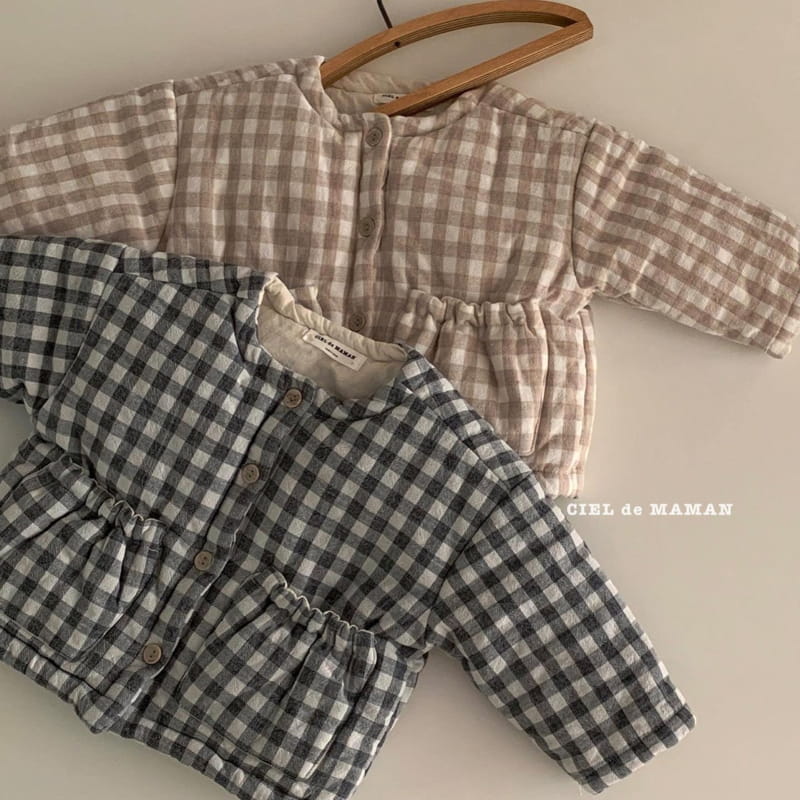 CIEL DE MAMAN - Korean Children Fashion - #Kfashion4kids - Check Bonding Jacket - 8