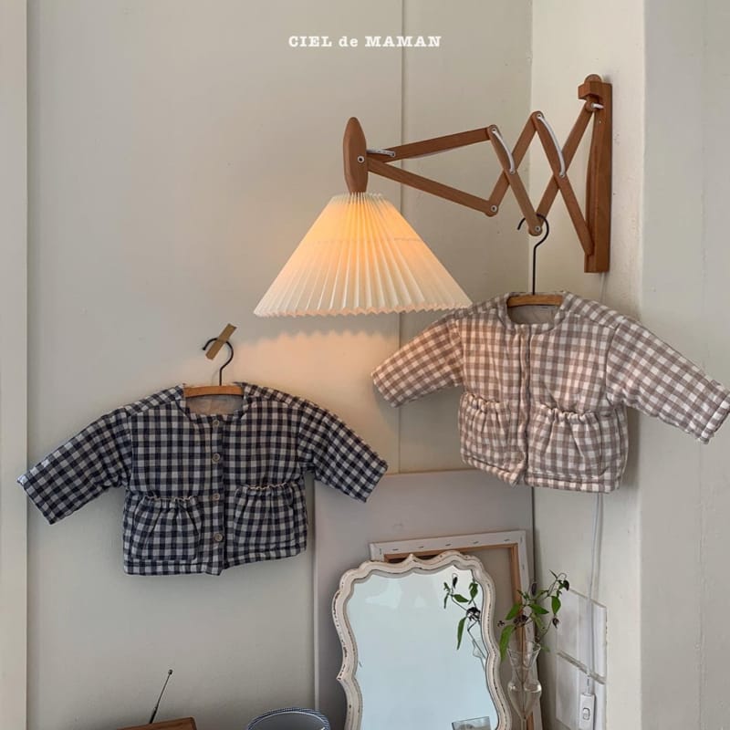 CIEL DE MAMAN - Korean Children Fashion - #Kfashion4kids - Check Bonding Jacket - 9