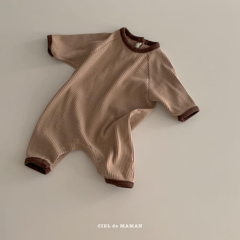 CIEL DE MAMAN - Korean Children Fashion - #Kfashion4kids - Waffle All-in-one Bodysuit - 5