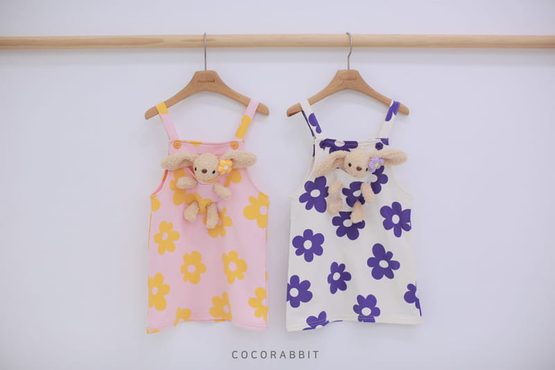 COCO RABBIT - Korean Children Fashion - #Kfashion4kids - Rabbit Flower Suspender One-piece - 10