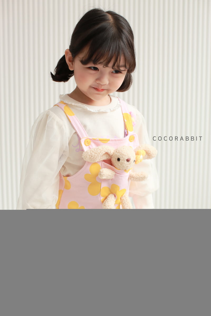 COCO RABBIT - Korean Children Fashion - #Kfashion4kids - Rabbit Flower Suspender One-piece - 5