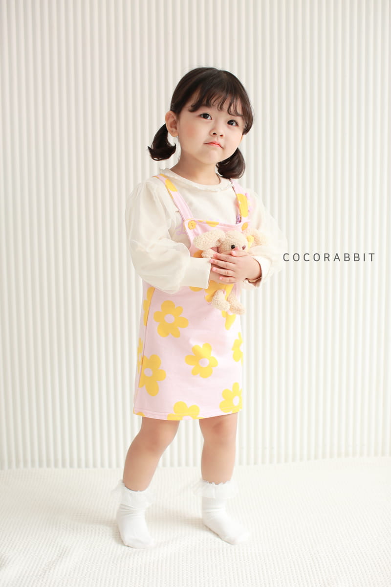 COCO RABBIT - Korean Children Fashion - #Kfashion4kids - Rabbit Flower Suspender One-piece - 6