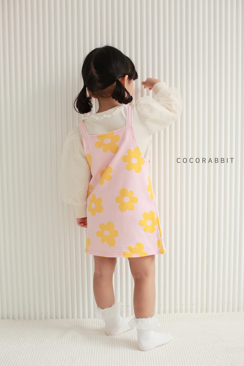COCO RABBIT - Korean Children Fashion - #Kfashion4kids - Rabbit Flower Suspender One-piece - 8