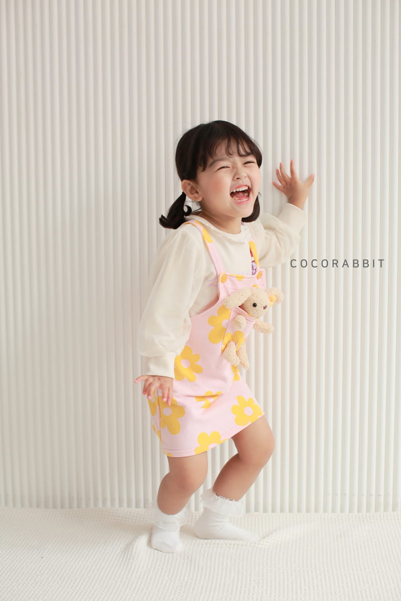 COCO RABBIT - Korean Children Fashion - #Kfashion4kids - Rabbit Flower Suspender One-piece - 9