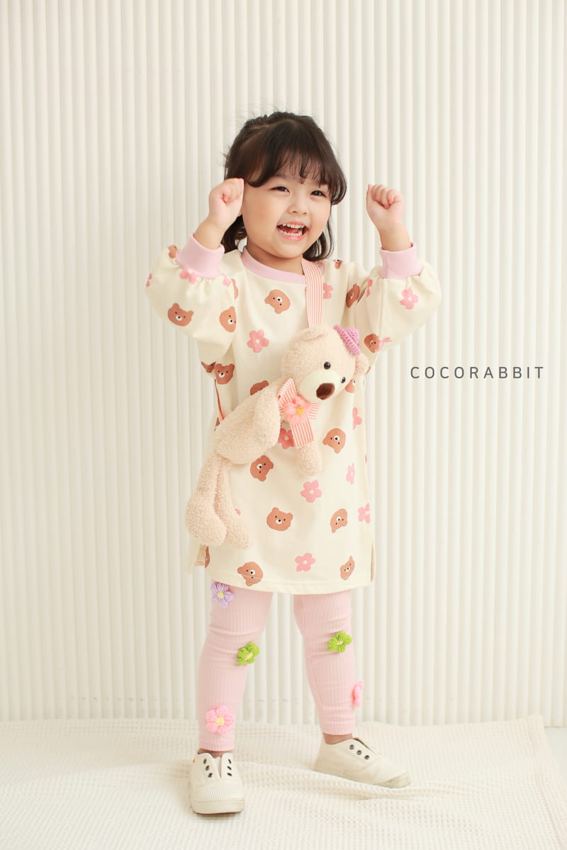 COCO RABBIT - Korean Children Fashion - #Kfashion4kids - Big Bear Flower One-piece - 6