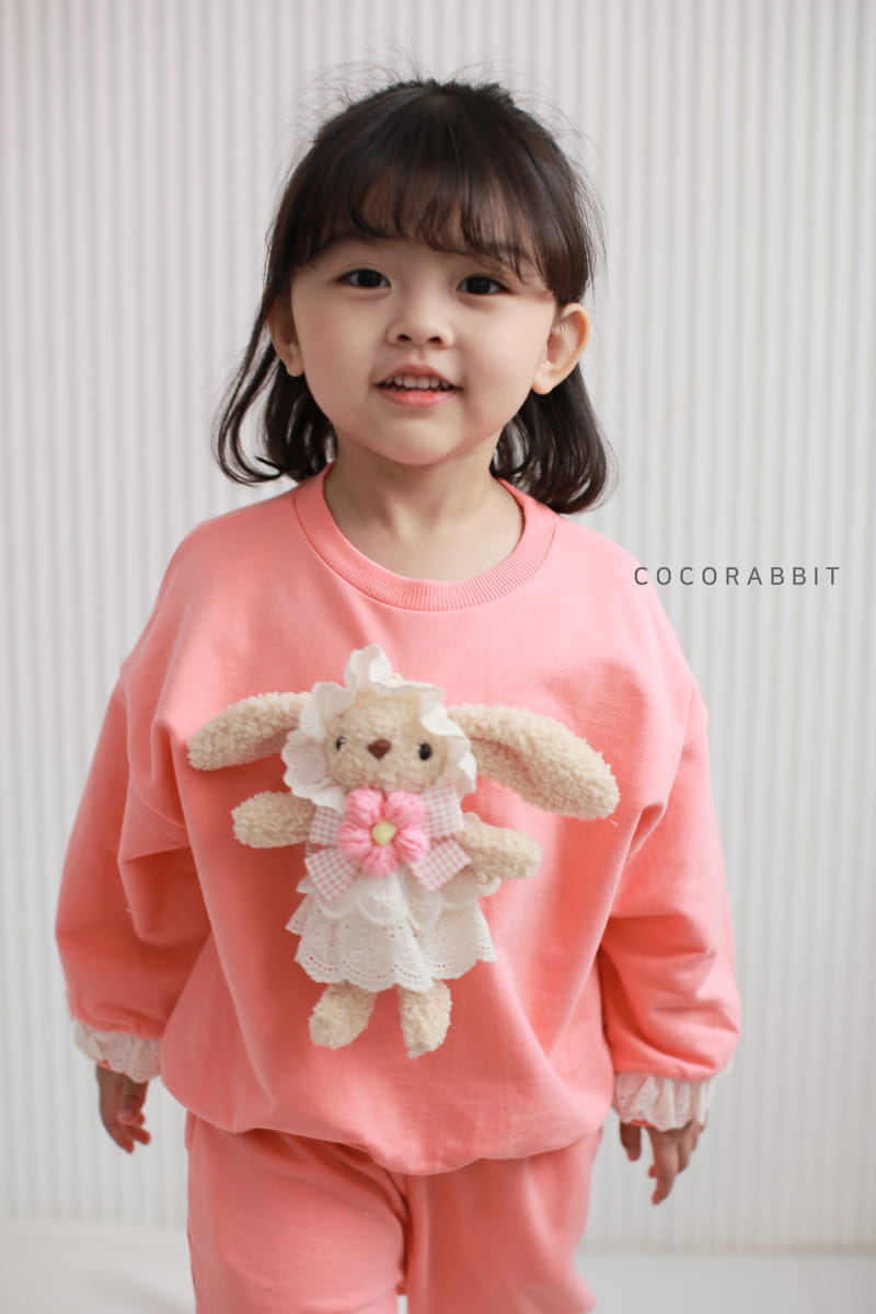 COCO RABBIT - Korean Children Fashion - #Kfashion4kids - Rabbit Lace Top Bottom Set