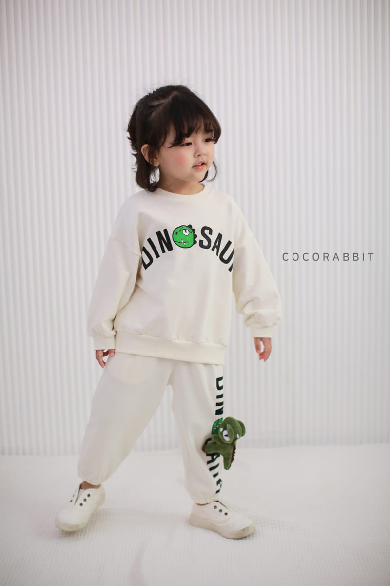 COCO RABBIT - Korean Children Fashion - #Kfashion4kids - Dino Top Bottom Set - 3