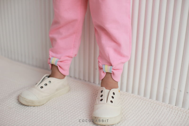 COCO RABBIT - Korean Children Fashion - #Kfashion4kids - Bear Rainbow Top Bottom Set - 8