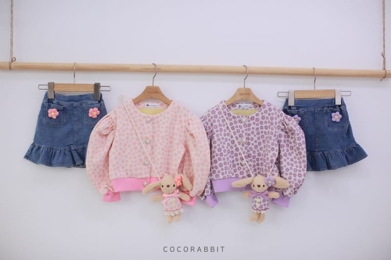 COCO RABBIT - Korean Children Fashion - #Kfashion4kids - Rabbit Flower Puff Cardigan - 10