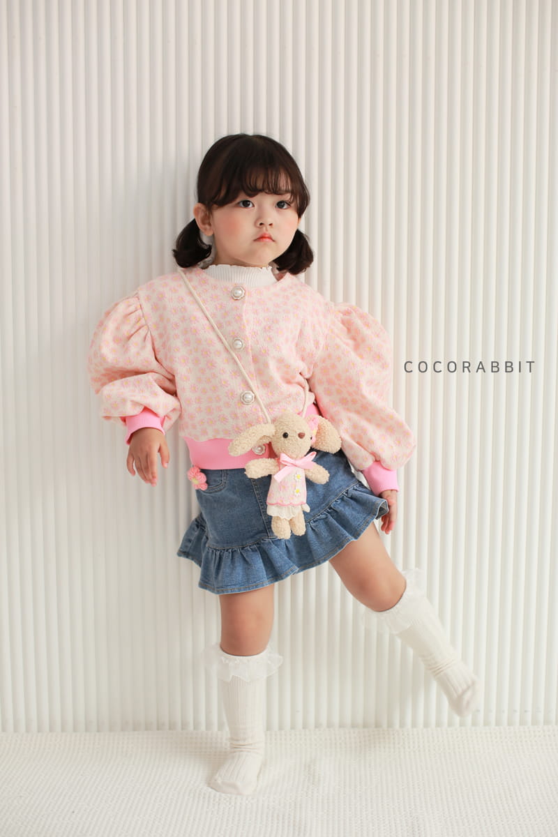 COCO RABBIT - Korean Children Fashion - #Kfashion4kids - Rabbit Flower Puff Cardigan - 2