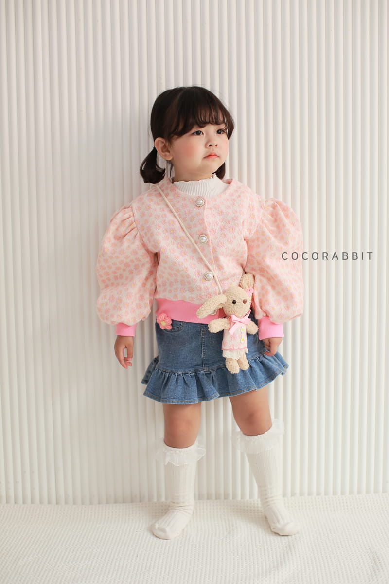 COCO RABBIT - Korean Children Fashion - #Kfashion4kids - Rabbit Flower Puff Cardigan - 4