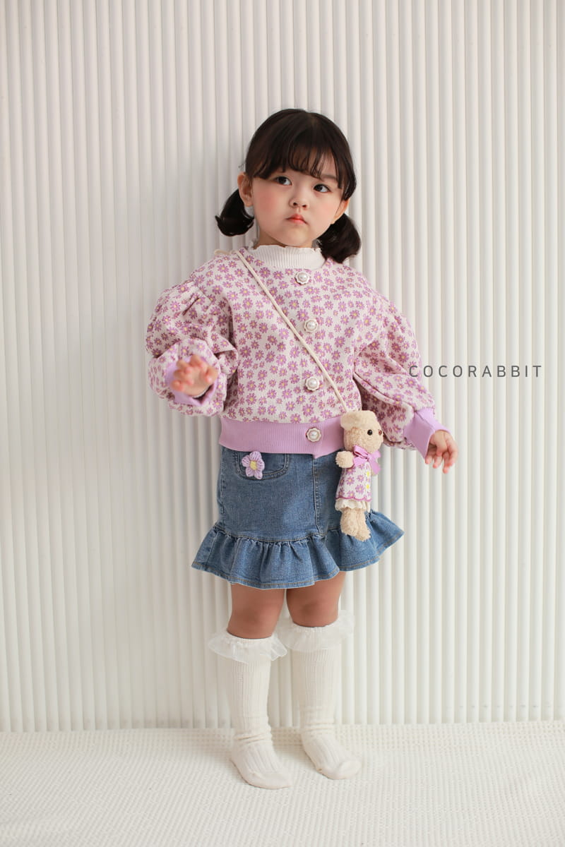 COCO RABBIT - Korean Children Fashion - #Kfashion4kids - Rabbit Flower Puff Cardigan - 7