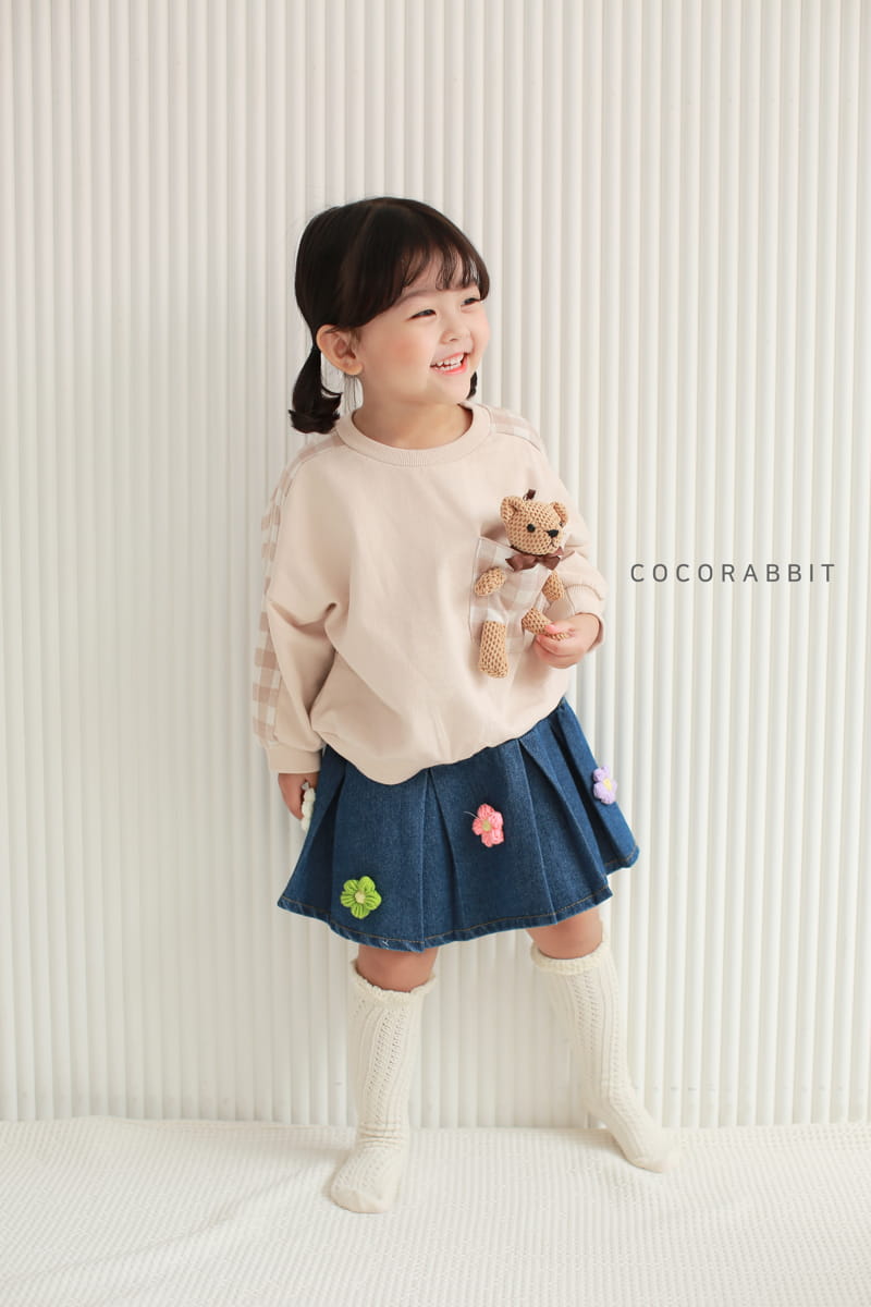 COCO RABBIT - Korean Children Fashion - #Kfashion4kids - Check Bear Sweatshirt - 10