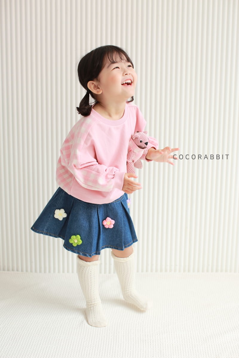 COCO RABBIT - Korean Children Fashion - #Kfashion4kids - Check Bear Sweatshirt - 2