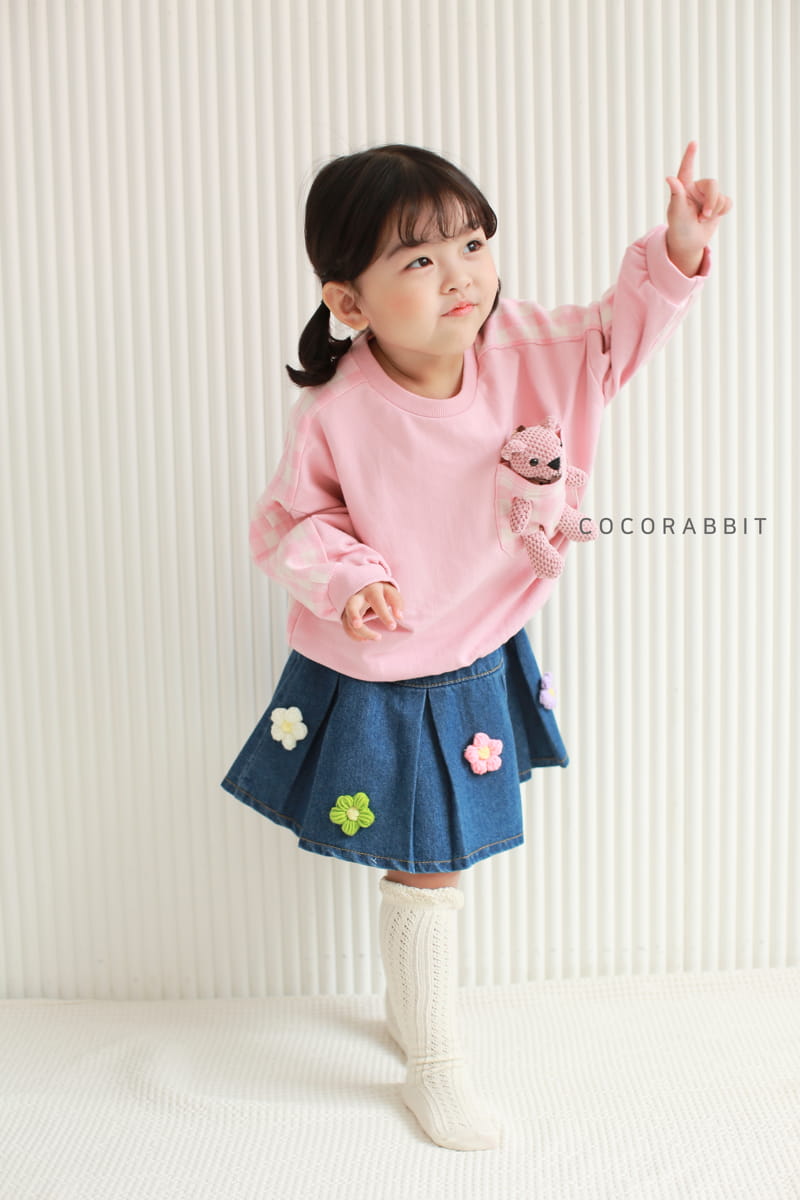 COCO RABBIT - Korean Children Fashion - #Kfashion4kids - Check Bear Sweatshirt - 3