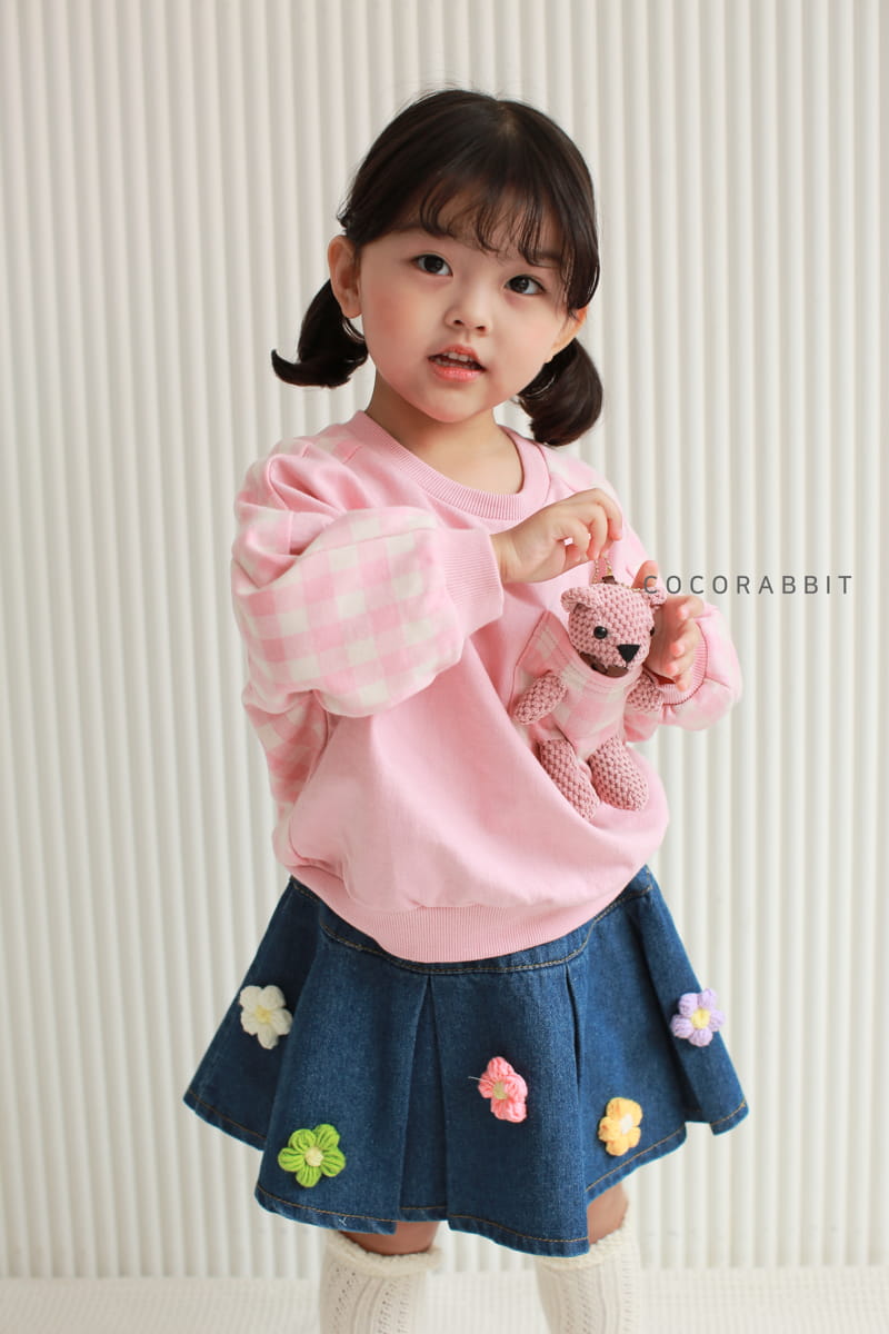 COCO RABBIT - Korean Children Fashion - #Kfashion4kids - Check Bear Sweatshirt - 4