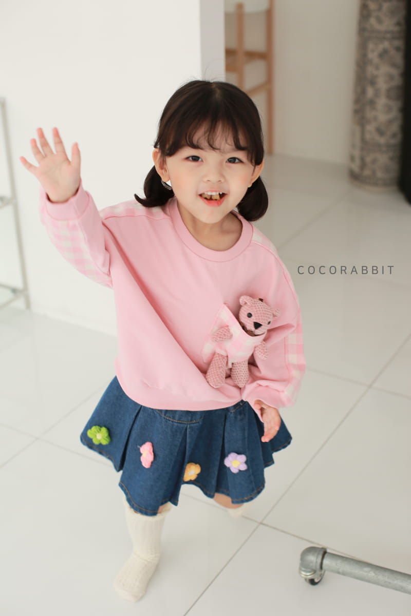 COCO RABBIT - Korean Children Fashion - #Kfashion4kids - Check Bear Sweatshirt - 5