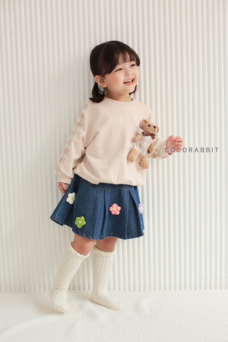 COCO RABBIT - Korean Children Fashion - #Kfashion4kids - Check Bear Sweatshirt - 6