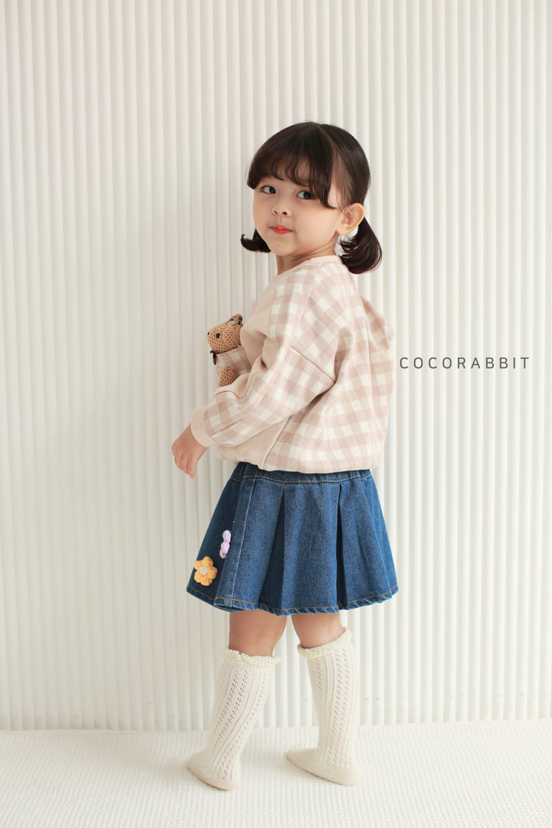 COCO RABBIT - Korean Children Fashion - #Kfashion4kids - Check Bear Sweatshirt - 7