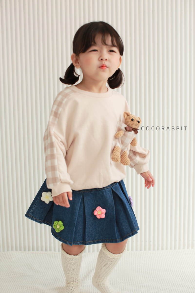 COCO RABBIT - Korean Children Fashion - #Kfashion4kids - Check Bear Sweatshirt - 9