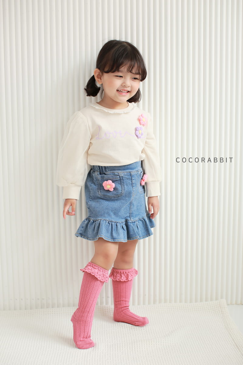 COCO RABBIT - Korean Children Fashion - #Kfashion4kids - Flower Puff Cha Tee - 11