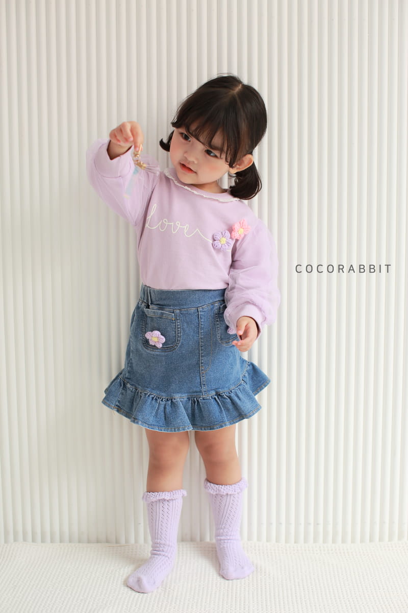 COCO RABBIT - Korean Children Fashion - #Kfashion4kids - Flower Puff Cha Tee - 2