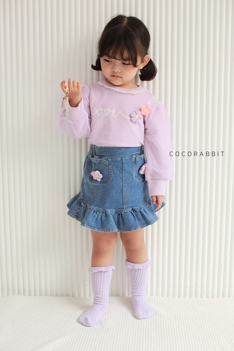 COCO RABBIT - Korean Children Fashion - #Kfashion4kids - Flower Puff Cha Tee - 3