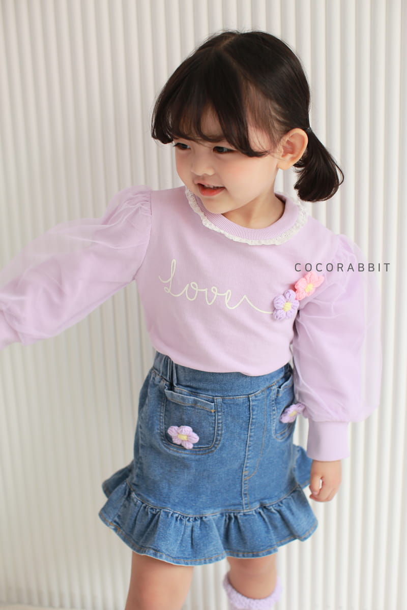 COCO RABBIT - Korean Children Fashion - #Kfashion4kids - Flower Puff Cha Tee - 5