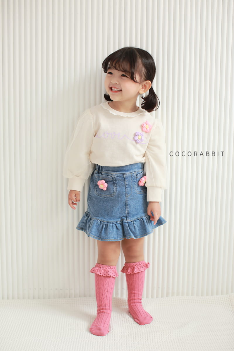 COCO RABBIT - Korean Children Fashion - #Kfashion4kids - Flower Puff Cha Tee - 6