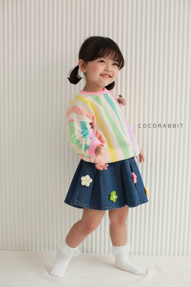 COCO RABBIT - Korean Children Fashion - #Kfashion4kids - Bear Rainbow Sweatshirt - 10