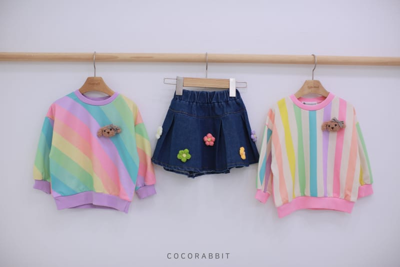 COCO RABBIT - Korean Children Fashion - #Kfashion4kids - Bear Rainbow Sweatshirt - 11