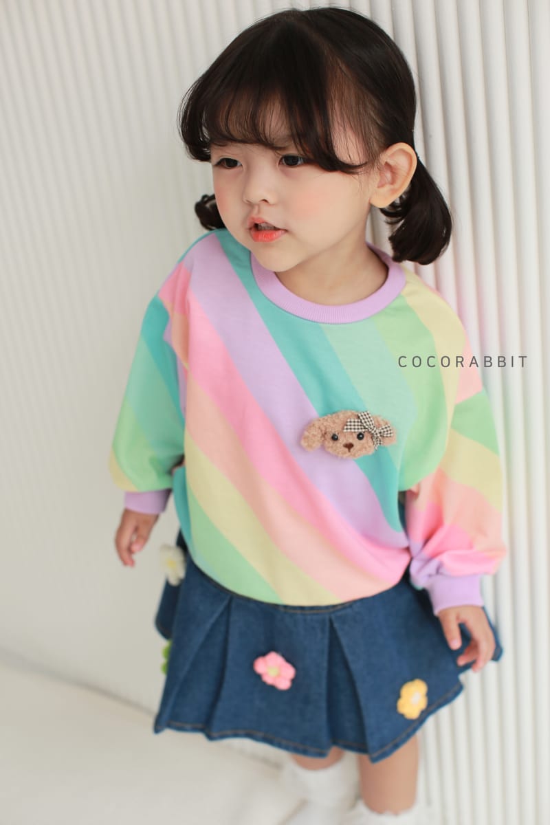 COCO RABBIT - Korean Children Fashion - #Kfashion4kids - Bear Rainbow Sweatshirt - 3
