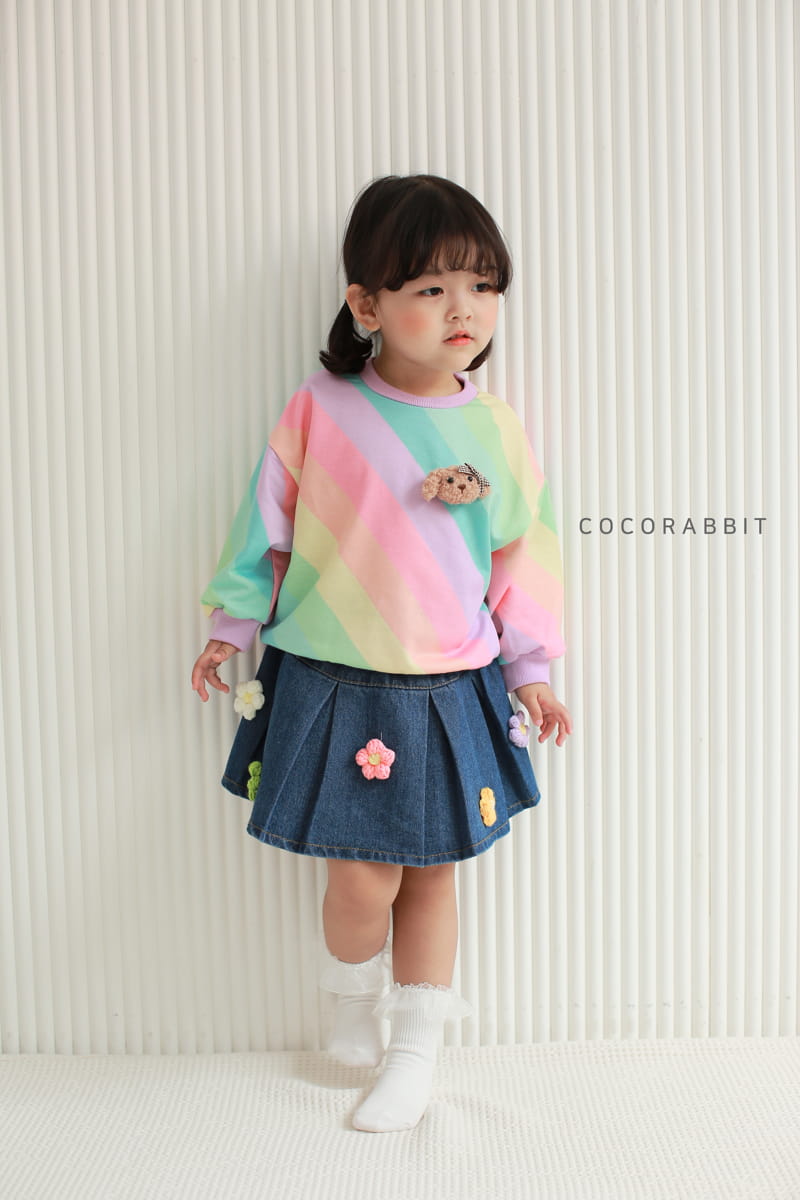 COCO RABBIT - Korean Children Fashion - #Kfashion4kids - Bear Rainbow Sweatshirt - 4
