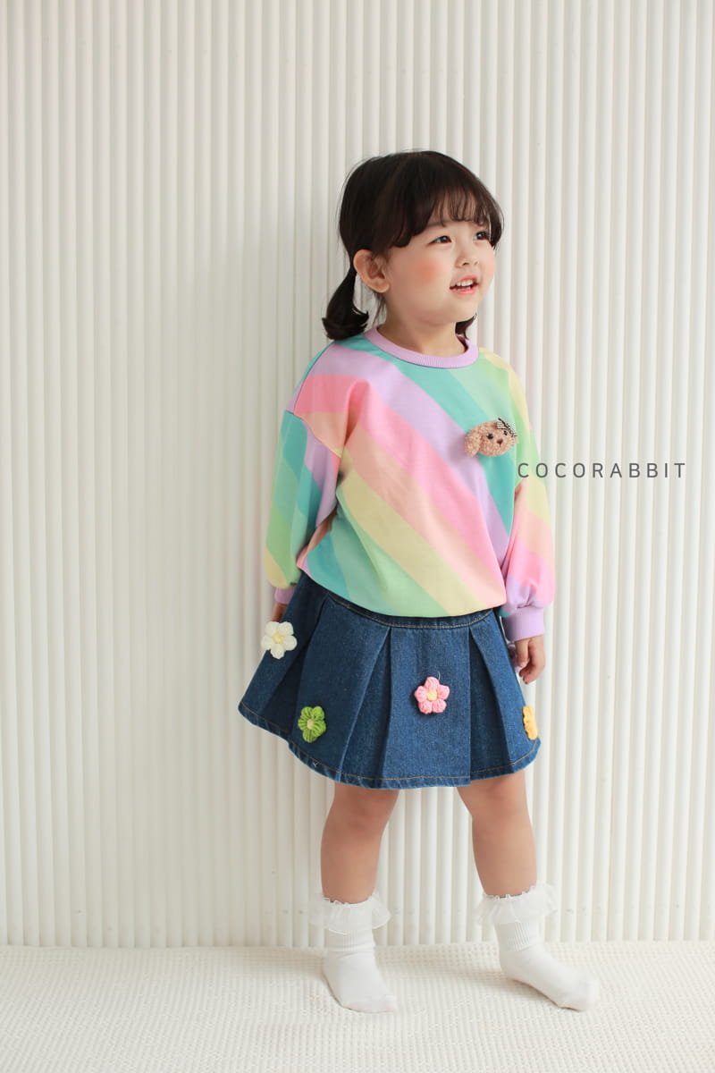 COCO RABBIT - Korean Children Fashion - #Kfashion4kids - Bear Rainbow Sweatshirt - 5