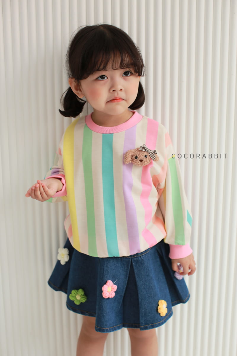 COCO RABBIT - Korean Children Fashion - #Kfashion4kids - Bear Rainbow Sweatshirt - 6