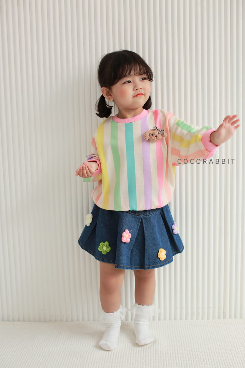 COCO RABBIT - Korean Children Fashion - #Kfashion4kids - Bear Rainbow Sweatshirt - 7