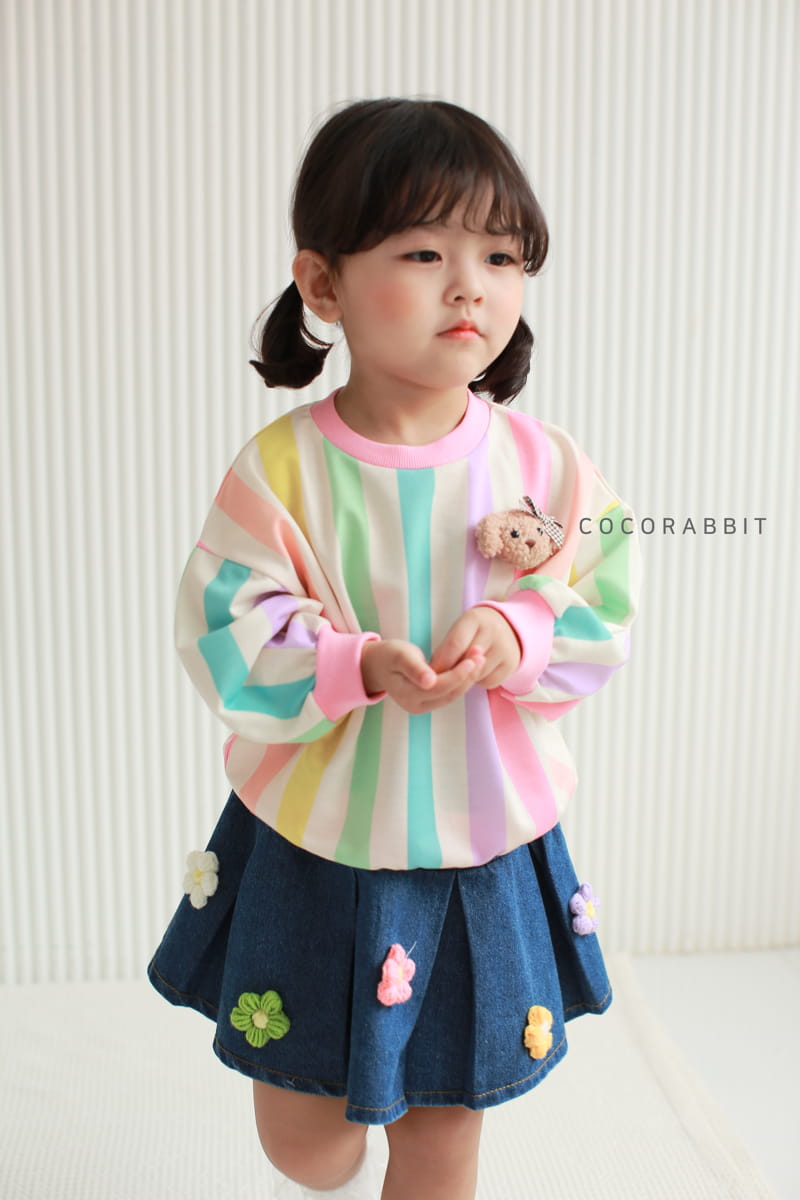 COCO RABBIT - Korean Children Fashion - #Kfashion4kids - Bear Rainbow Sweatshirt - 8