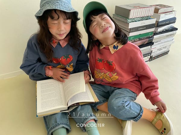 CONCOCTER - Korean Children Fashion - #Kfashion4kids - Vintage Tomato Sweatshirt - 2