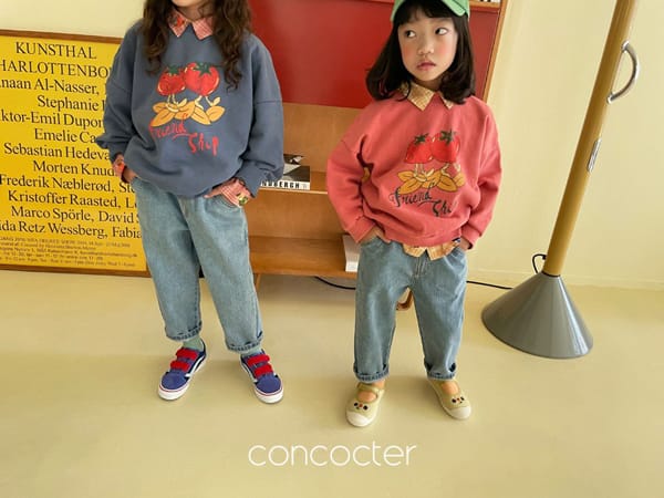 CONCOCTER - Korean Children Fashion - #Kfashion4kids - Vintage Tomato Sweatshirt - 7