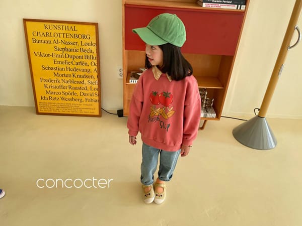 CONCOCTER - Korean Children Fashion - #Kfashion4kids - Vintage Tomato Sweatshirt - 8
