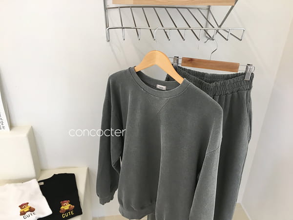 CONCOCTER - Korean Children Fashion - #Kfashion4kids - Adult Pigment Top Bottom Set